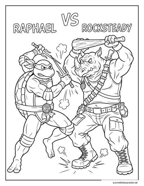 Ninja Turtles Ausmalbild 26 - kostenlos zum Ausdrucken
