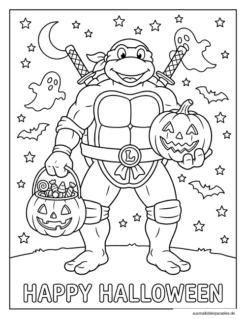 Ninja Turtles Ausmalbild 32 - kostenlos zum Ausdrucken