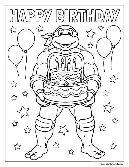 Ninja Turtles Ausmalbild 33 - kostenlos zum Ausdrucken