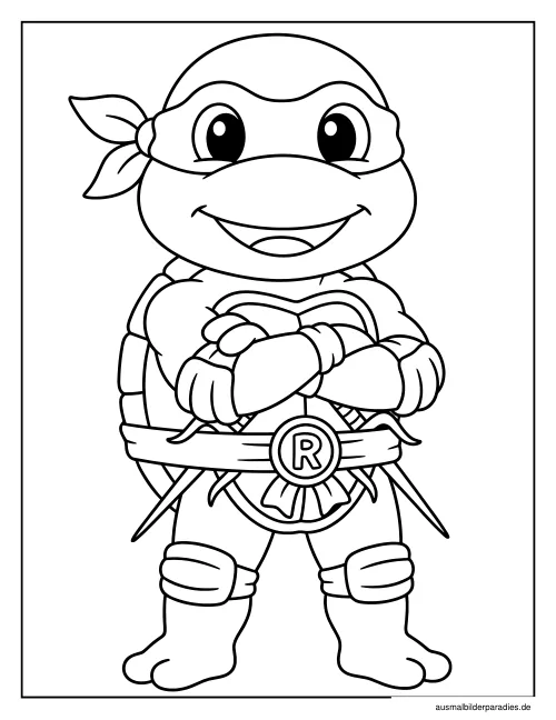 Ninja Turtles Ausmalbild 4 - kostenlos zum Ausdrucken