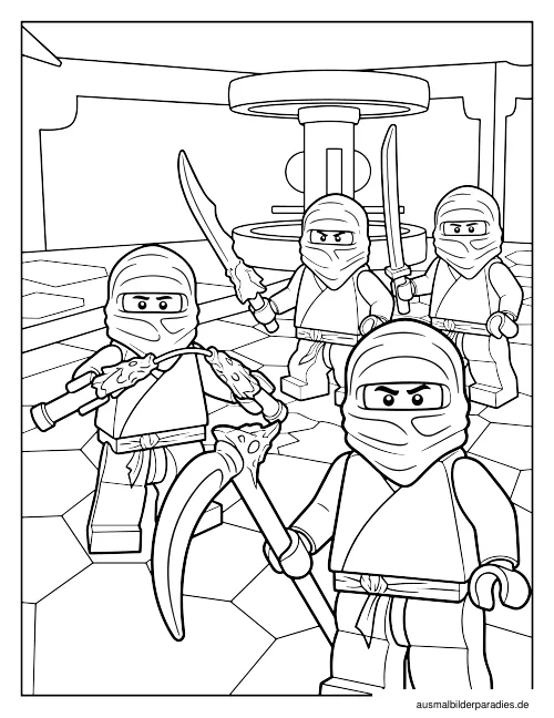 Ninjago Ausmalbild 11 als Gratis-PDF Ninjago Ausmalbild 11 - kostenlos zum Ausdrucken