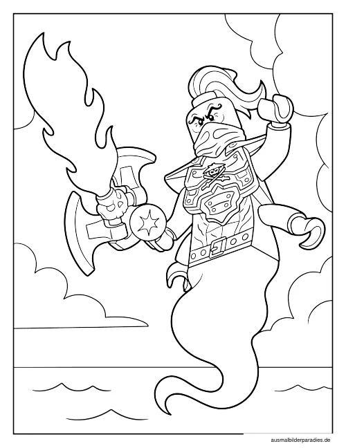 Ninjago Ausmalbild 12 als Gratis-PDF Ninjago Ausmalbild 12 - kostenlos zum Ausdrucken
