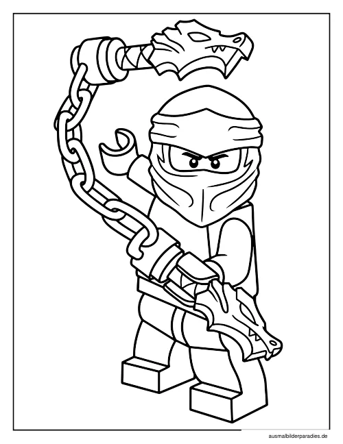 Ninjago Ausmalbild 17 als Gratis-PDF Ninjago Ausmalbild 17 - kostenlos zum Ausdrucken