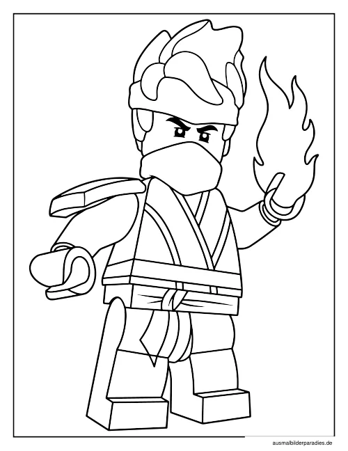 Ninjago Ausmalbild 18 als Gratis-PDF Ninjago Ausmalbild 18 - kostenlos zum Ausdrucken