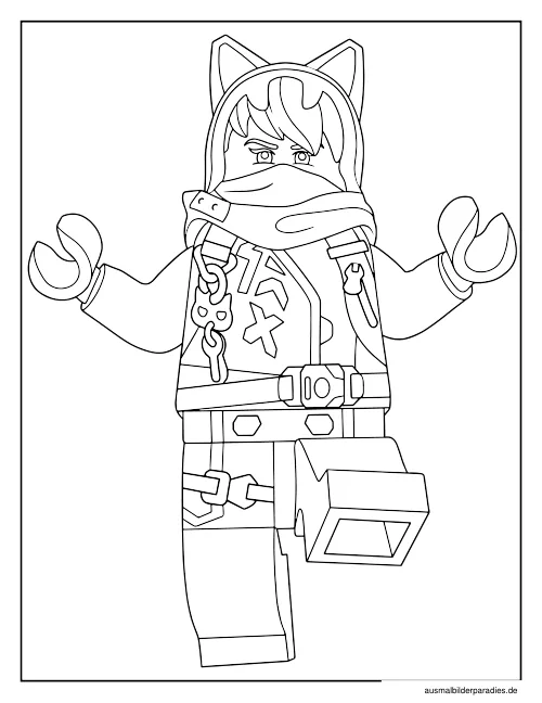 Ninjago Ausmalbild 21 als Gratis-PDF Ninjago Ausmalbild 21 - kostenlos zum Ausdrucken