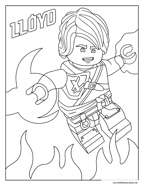 Ninjago Ausmalbild 22 als Gratis-PDF Ninjago Ausmalbild 22 - kostenlos zum Ausdrucken