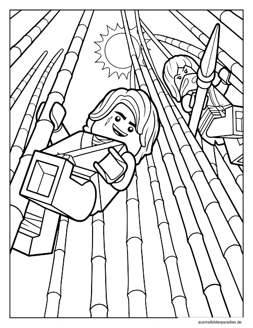 Ninjago Ausmalbild 23 als Gratis-PDF Ninjago Ausmalbild 23 - kostenlos zum Ausdrucken