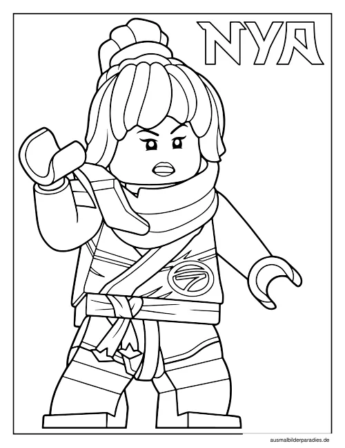Ninjago Ausmalbild 24 als Gratis-PDF Ninjago Ausmalbild 24 - kostenlos zum Ausdrucken