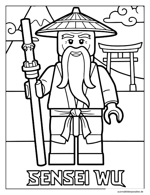 Ninjago Ausmalbild 26 als Gratis-PDF Ninjago Ausmalbild 26 - kostenlos zum Ausdrucken