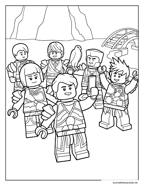 Ninjago Ausmalbild 6 als Gratis-PDF Ninjago Ausmalbild 6 - kostenlos zum Ausdrucken