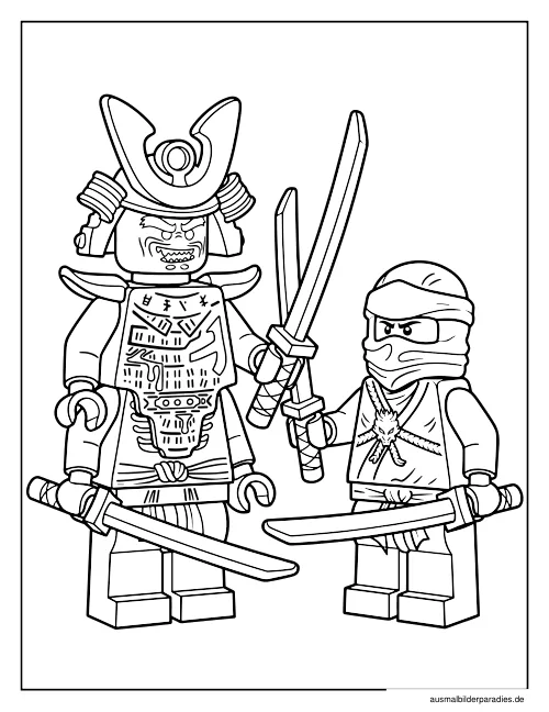 Ninjago Ausmalbild 7 als Gratis-PDF Ninjago Ausmalbild 7 - kostenlos zum Ausdrucken