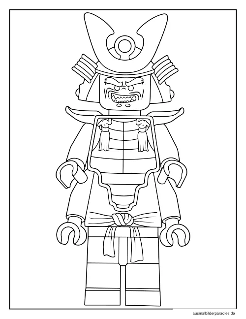 Ninjago Ausmalbild 8 als Gratis-PDF Ninjago Ausmalbild 8 - kostenlos zum Ausdrucken