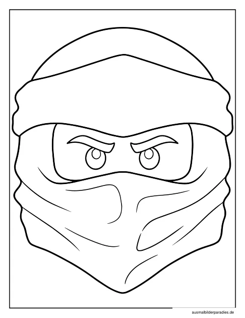 Ninjago Ausmalbild 9 als Gratis-PDF Ninjago Ausmalbild 9 - kostenlos zum Ausdrucken