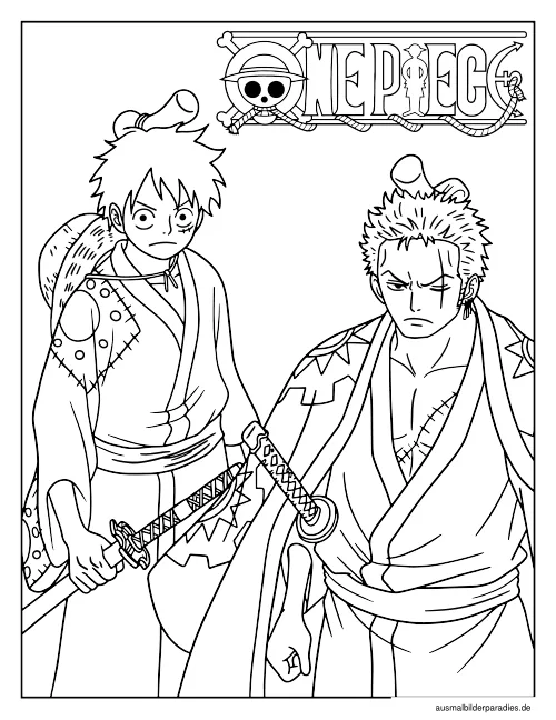 One Piece Ausmalbild 11 - kostenlos zum Ausdrucken