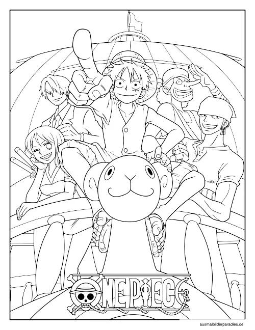One Piece Ausmalbild 28 - kostenlos zum Ausdrucken