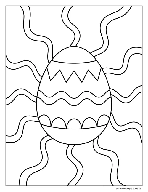 Osterei Ausmalbild 10 als Gratis-PDF Osterei Ausmalbild 10 - kostenlos zum Ausdrucken