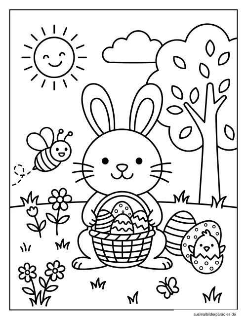 Osterei Ausmalbild 12 als Gratis-PDF Osterei Ausmalbild 12 - kostenlos zum Ausdrucken
