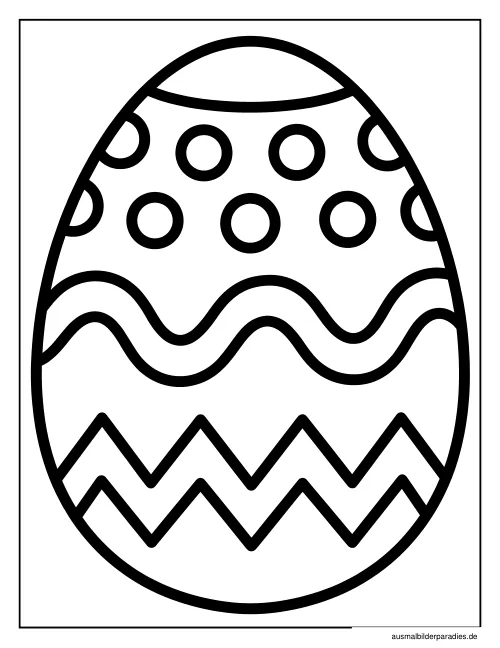 Osterei Ausmalbild 18 als Gratis-PDF Osterei Ausmalbild 18 - kostenlos zum Ausdrucken