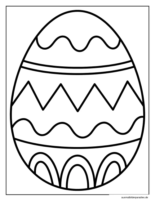 Osterei Ausmalbild 19 als Gratis-PDF Osterei Ausmalbild 19 - kostenlos zum Ausdrucken