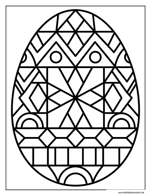 Osterei Ausmalbild 22 als Gratis-PDF Osterei Ausmalbild 22 - kostenlos zum Ausdrucken