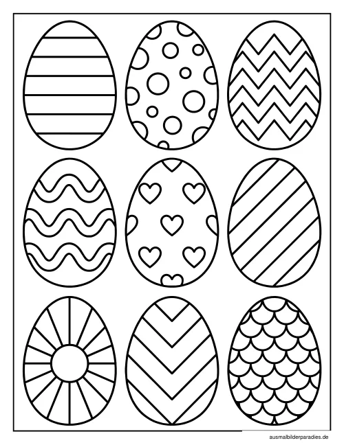 Osterei Ausmalbild 24 als Gratis-PDF Osterei Ausmalbild 24 - kostenlos zum Ausdrucken