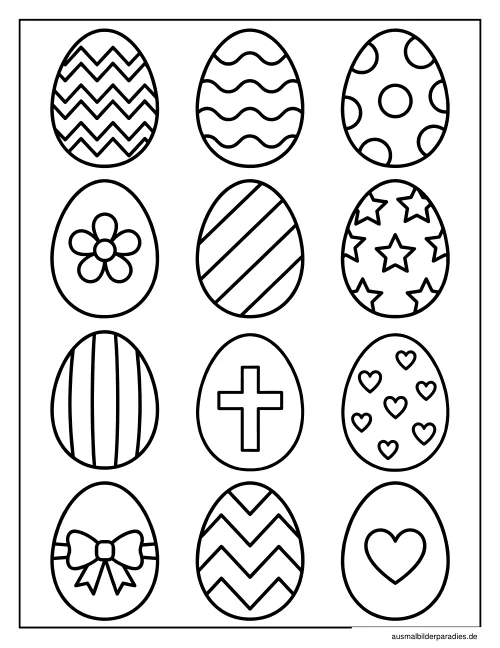 Osterei Ausmalbild 31 als Gratis-PDF Osterei Ausmalbild 31 - kostenlos zum Ausdrucken