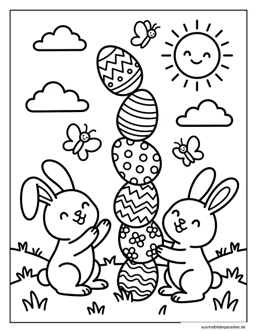 Osterei Ausmalbild 32 als Gratis-PDF Osterei Ausmalbild 32 - kostenlos zum Ausdrucken