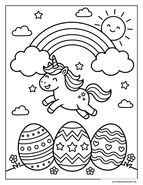 Osterei Ausmalbild 34 als Gratis-PDF Osterei Ausmalbild 34 - kostenlos zum Ausdrucken