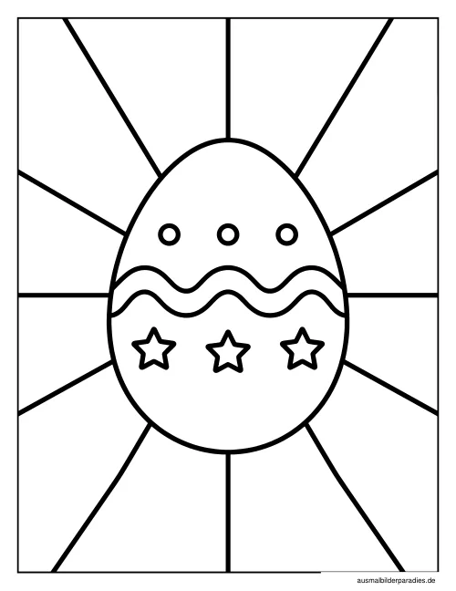 Osterei Ausmalbild 35 als Gratis-PDF Osterei Ausmalbild 35 - kostenlos zum Ausdrucken