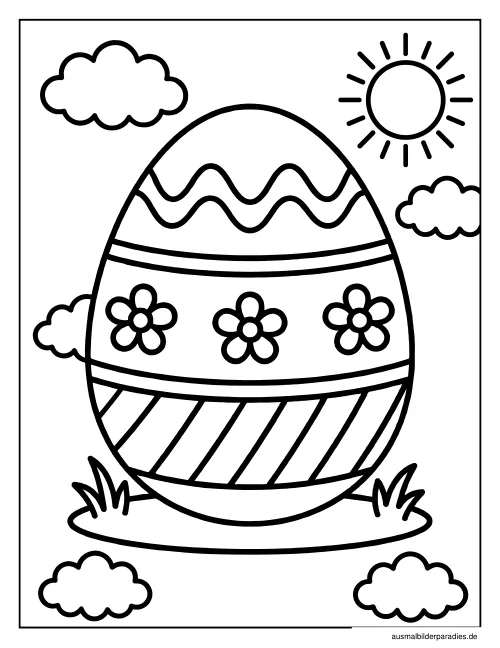 Osterei Ausmalbild 36 als Gratis-PDF Osterei Ausmalbild 36 - kostenlos zum Ausdrucken
