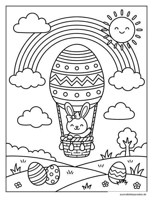 Osterei Ausmalbild 8 als Gratis-PDF Osterei Ausmalbild 8 - kostenlos zum Ausdrucken
