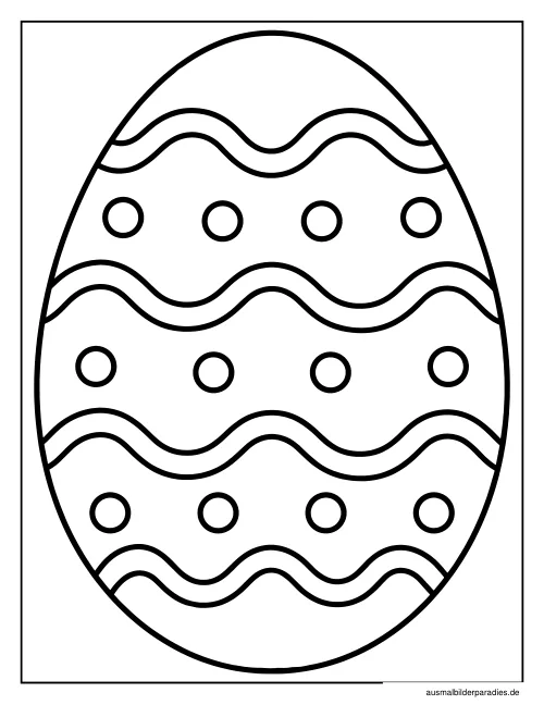Osterei Ausmalbild 9 als Gratis-PDF Osterei Ausmalbild 9 - kostenlos zum Ausdrucken