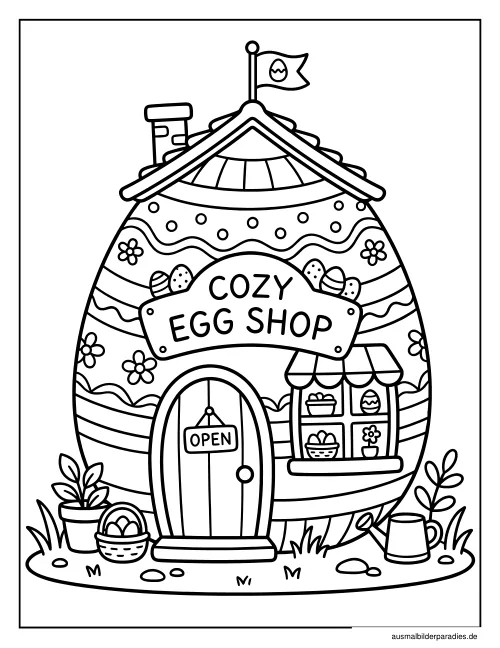 Ostern Ausmalbild 10 als Gratis-PDF Ostern Ausmalbild 10 - kostenlos zum Ausdrucken