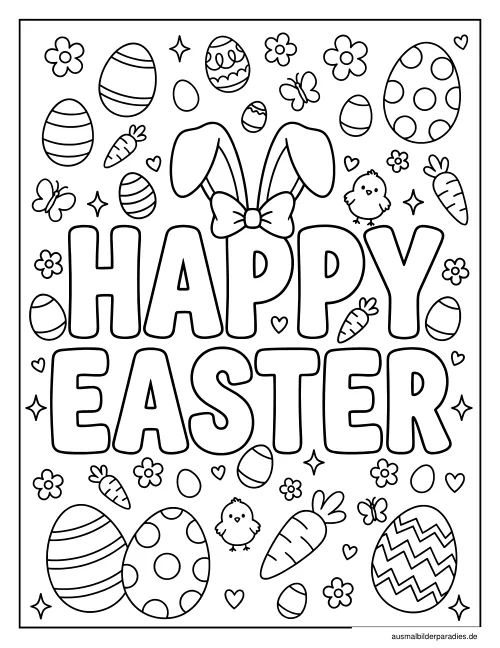 Ostern Ausmalbild 16 als Gratis-PDF Ostern Ausmalbild 16 - kostenlos zum Ausdrucken
