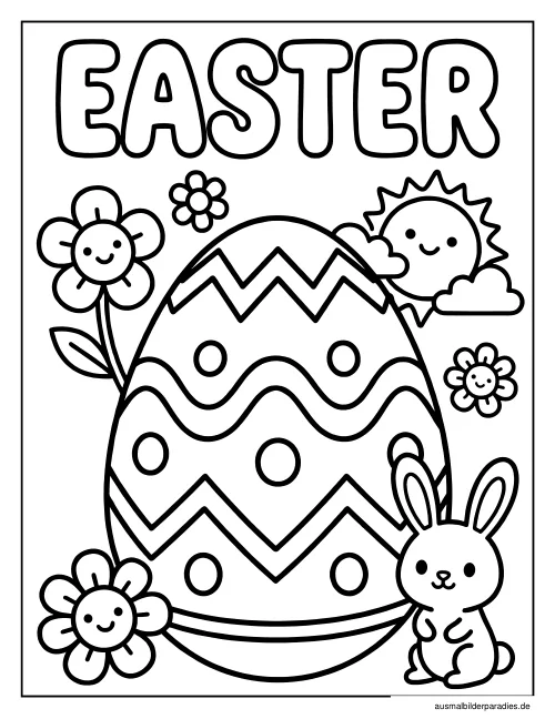 Ostern Ausmalbild 18 als Gratis-PDF Ostern Ausmalbild 18 - kostenlos zum Ausdrucken