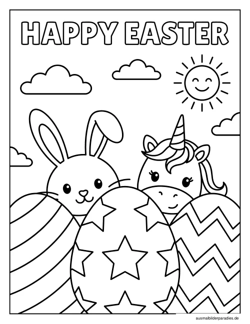 Ostern Ausmalbild 19 als Gratis-PDF Ostern Ausmalbild 19 - kostenlos zum Ausdrucken