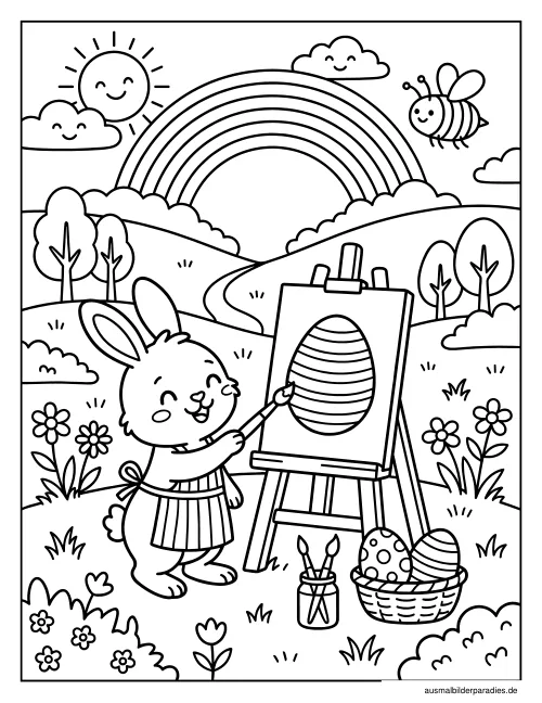Ostern Ausmalbild 20 als Gratis-PDF Ostern Ausmalbild 20 - kostenlos zum Ausdrucken