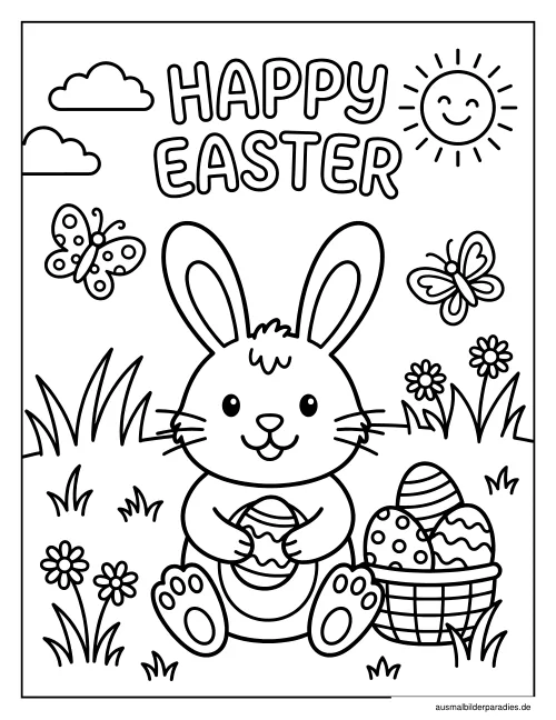 Ostern Ausmalbild 21 als Gratis-PDF Ostern Ausmalbild 21 - kostenlos zum Ausdrucken