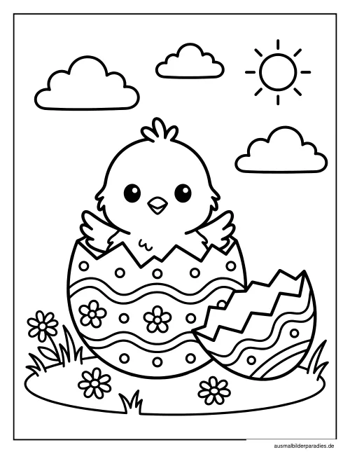 Ostern Ausmalbild 22 als Gratis-PDF Ostern Ausmalbild 22 - kostenlos zum Ausdrucken