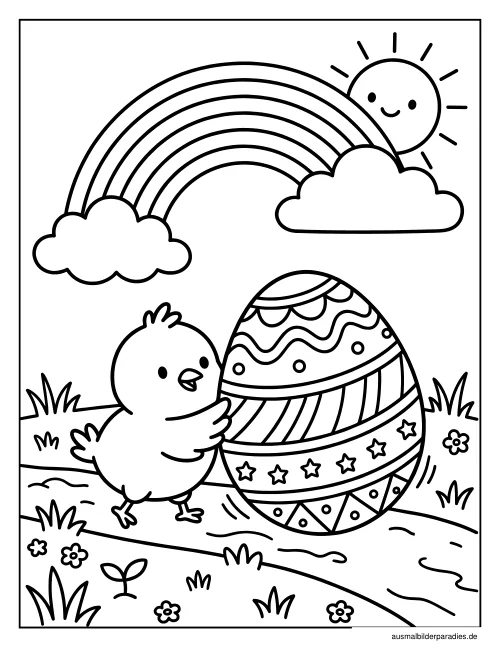 Ostern Ausmalbild 23 als Gratis-PDF Ostern Ausmalbild 23 - kostenlos zum Ausdrucken