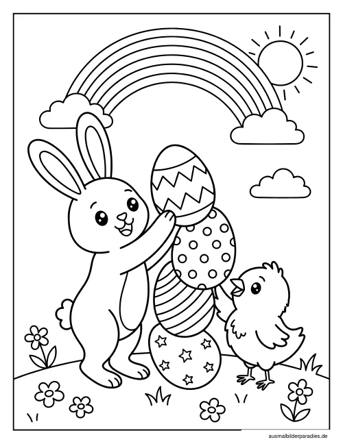 Ostern Ausmalbild 24 als Gratis-PDF Ostern Ausmalbild 24 - kostenlos zum Ausdrucken