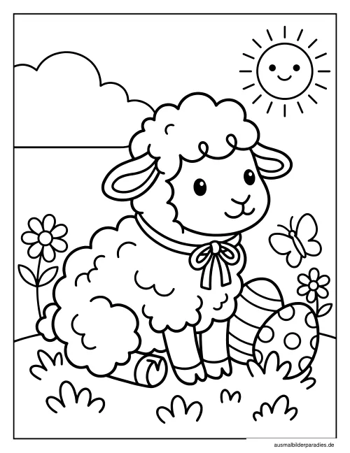 Ostern Ausmalbild 28 als Gratis-PDF Ostern Ausmalbild 28 - kostenlos zum Ausdrucken