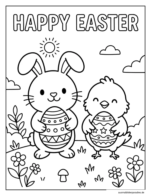Ostern Ausmalbild 31 als Gratis-PDF Ostern Ausmalbild 31 - kostenlos zum Ausdrucken