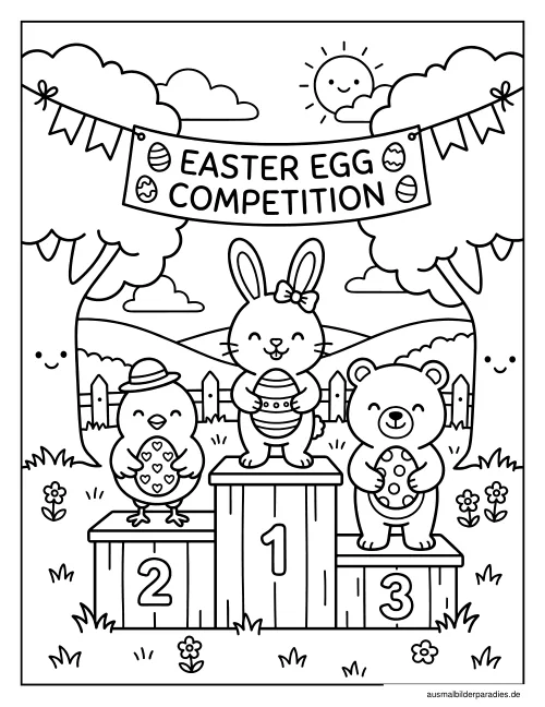 Ostern Ausmalbild 33 als Gratis-PDF Ostern Ausmalbild 33 - kostenlos zum Ausdrucken