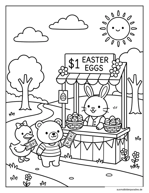 Ostern Ausmalbild 34 als Gratis-PDF Ostern Ausmalbild 34 - kostenlos zum Ausdrucken