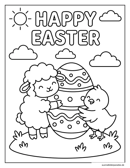 Ostern Ausmalbild 36 als Gratis-PDF Ostern Ausmalbild 36 - kostenlos zum Ausdrucken
