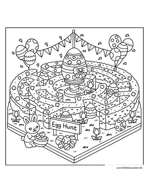 Ostern Ausmalbild 7 als Gratis-PDF Ostern Ausmalbild 7 - kostenlos zum Ausdrucken