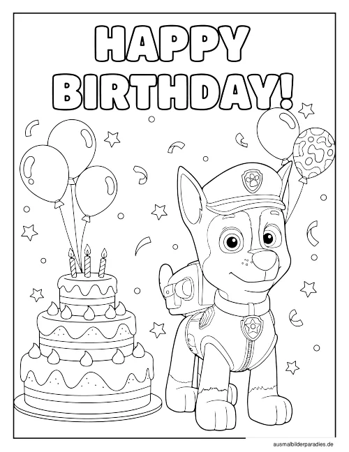 Paw Patrol Ausmalbild 10 als Gratis-PDF Paw Patrol Ausmalbild 10 - kostenlos zum Ausdrucken