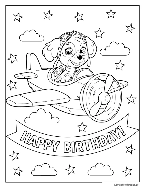 Paw Patrol Ausmalbild 12 als Gratis-PDF Paw Patrol Ausmalbild 12 - kostenlos zum Ausdrucken