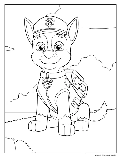 Paw Patrol Ausmalbild 13 als Gratis-PDF Paw Patrol Ausmalbild 13 - kostenlos zum Ausdrucken